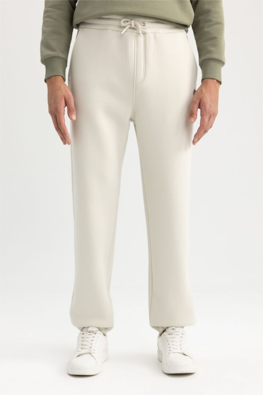 رجال اللون الحجري بنطلون سويت بانتس اوفر سايز