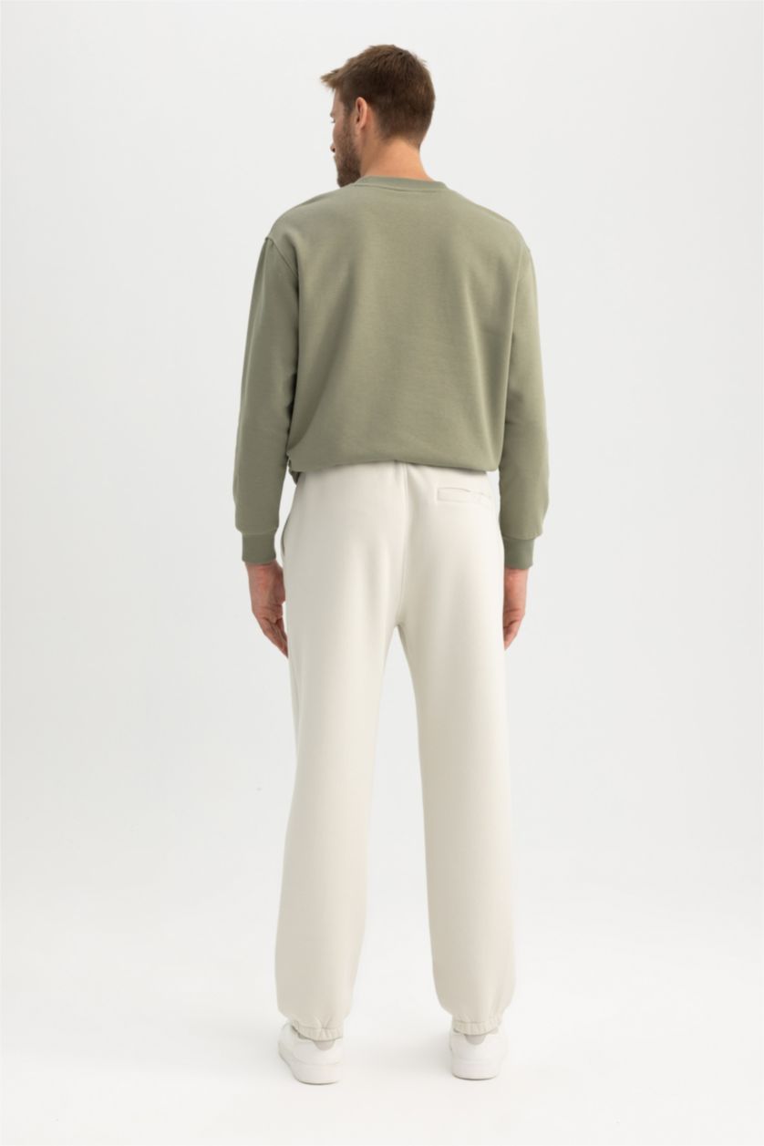 رجال اللون الحجري بنطلون سويت بانتس اوفر سايز