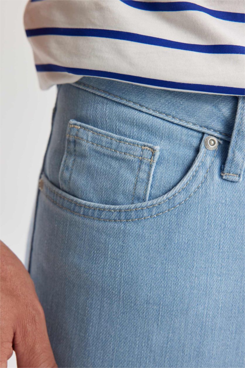 رجالي أزرق فاتح بنطلون جينز سوبر سكيني فيت