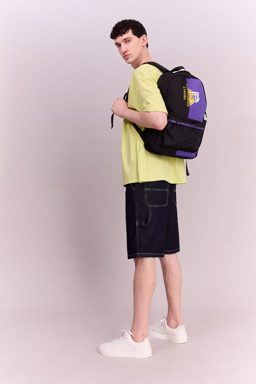 Мужчины Разноцветный Рюкзак NBA Los Angeles Lakers водоотталкивающий унисекс, Школьная коллекция