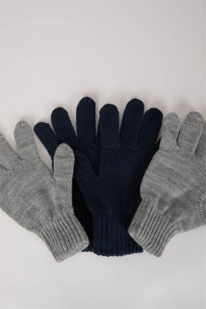 Erkek Çocuk - Genç Erkek Karma Erkek Çocuk Triko 2'li Eldiven