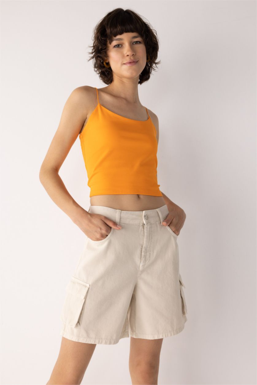 WOMAN Stone Gabardine Shorts