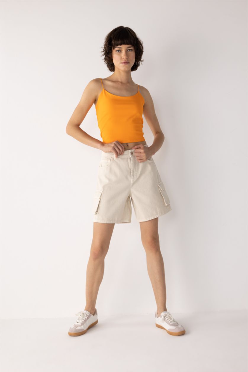 WOMAN Stone Gabardine Shorts