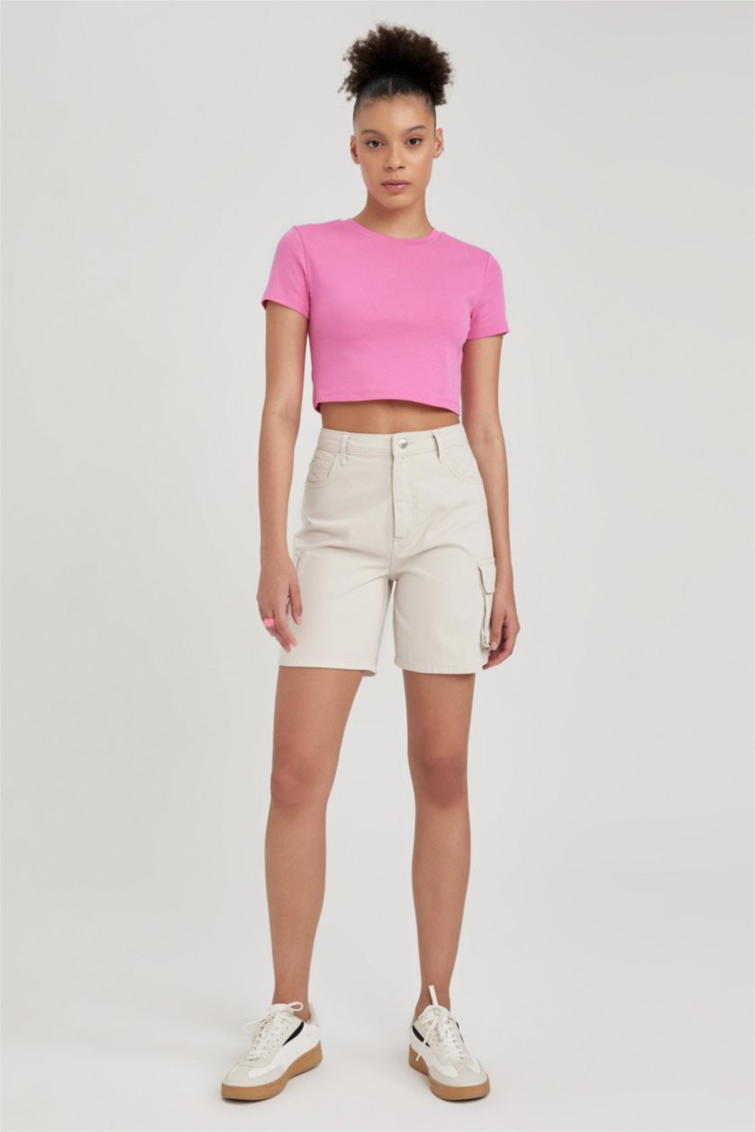 WOMAN Stone Gabardine Shorts