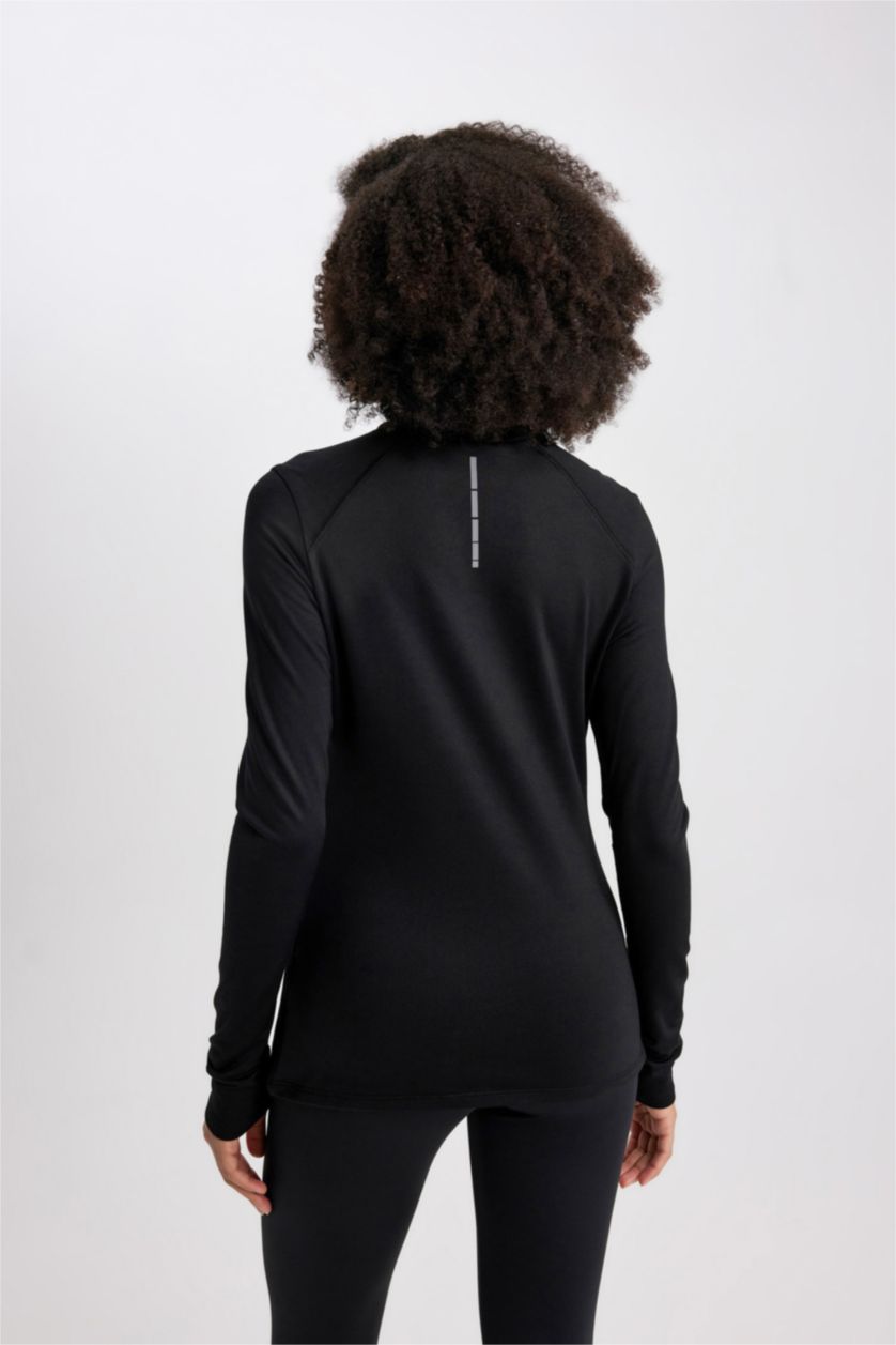 Женщины Черный Standard Fit Long Sleeve T-Shirt