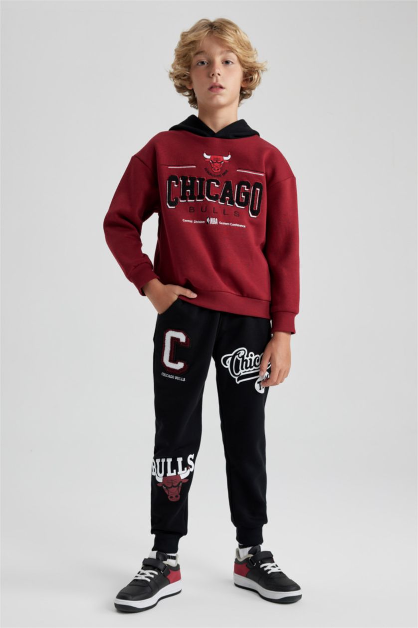 Мальчики и подростки Черный Штаны NBA Chicago Bulls для мальчиков