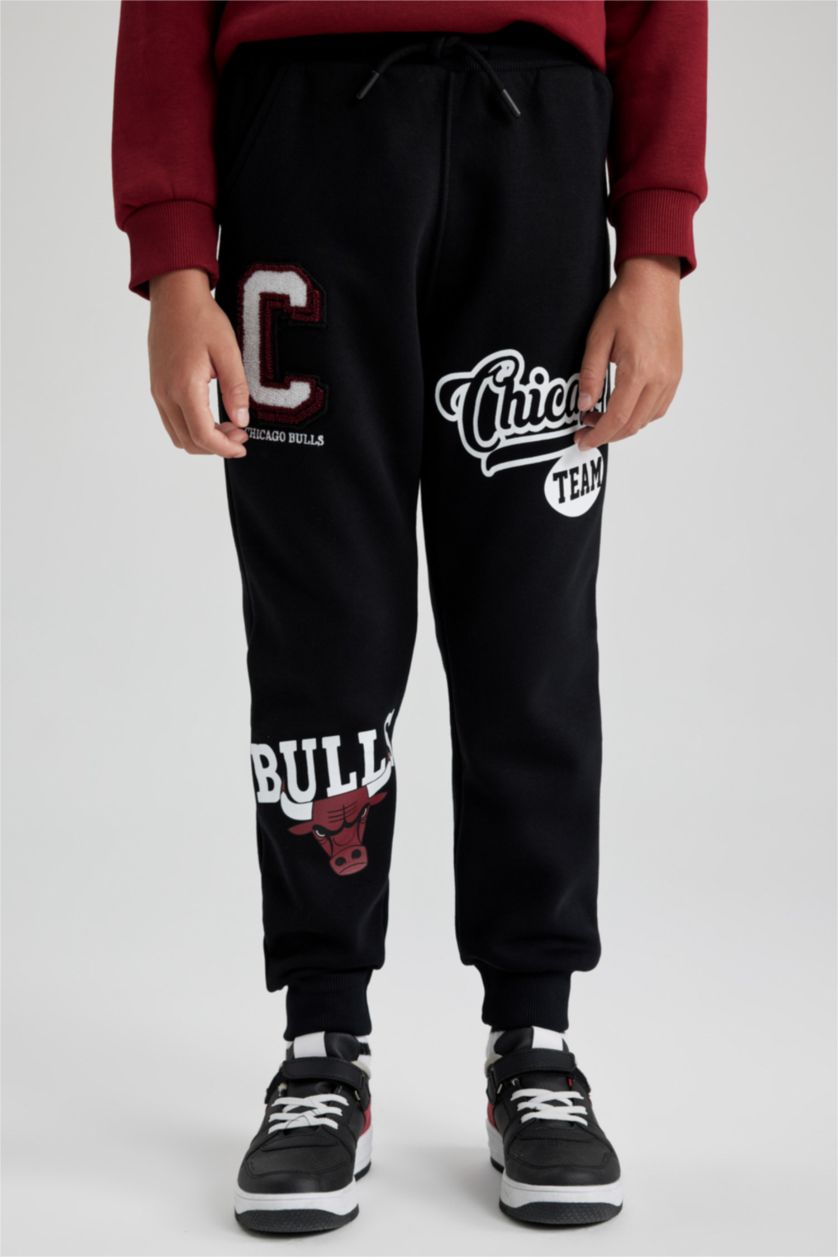 Мальчики и подростки Черный Штаны NBA Chicago Bulls для мальчиков