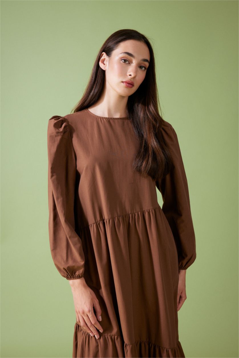 brown poplin maxi dress Z SUPPLY Women's Reese Poplin Dress, Size XS, Brown