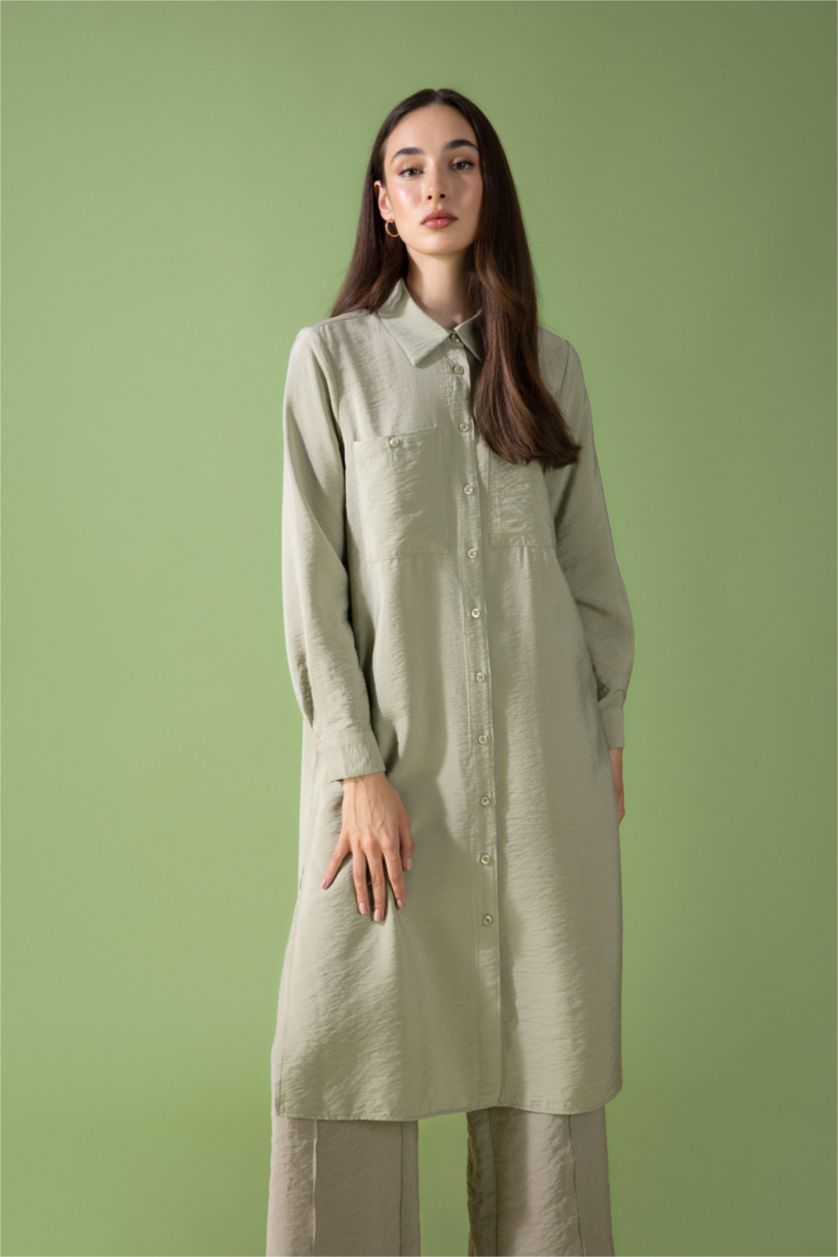 WOMAN Light Khaki Relax Fit Long Sleeve Tunic