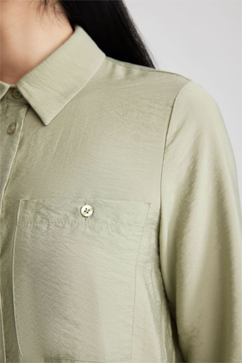 WOMAN Light Khaki Relax Fit Long Sleeve Tunic