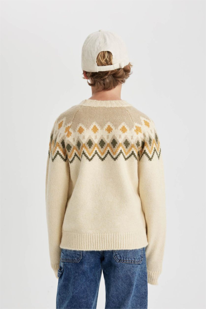 أولاد بيج فاتح بلوفر ولادي قصة عادية برقبة مستديرة