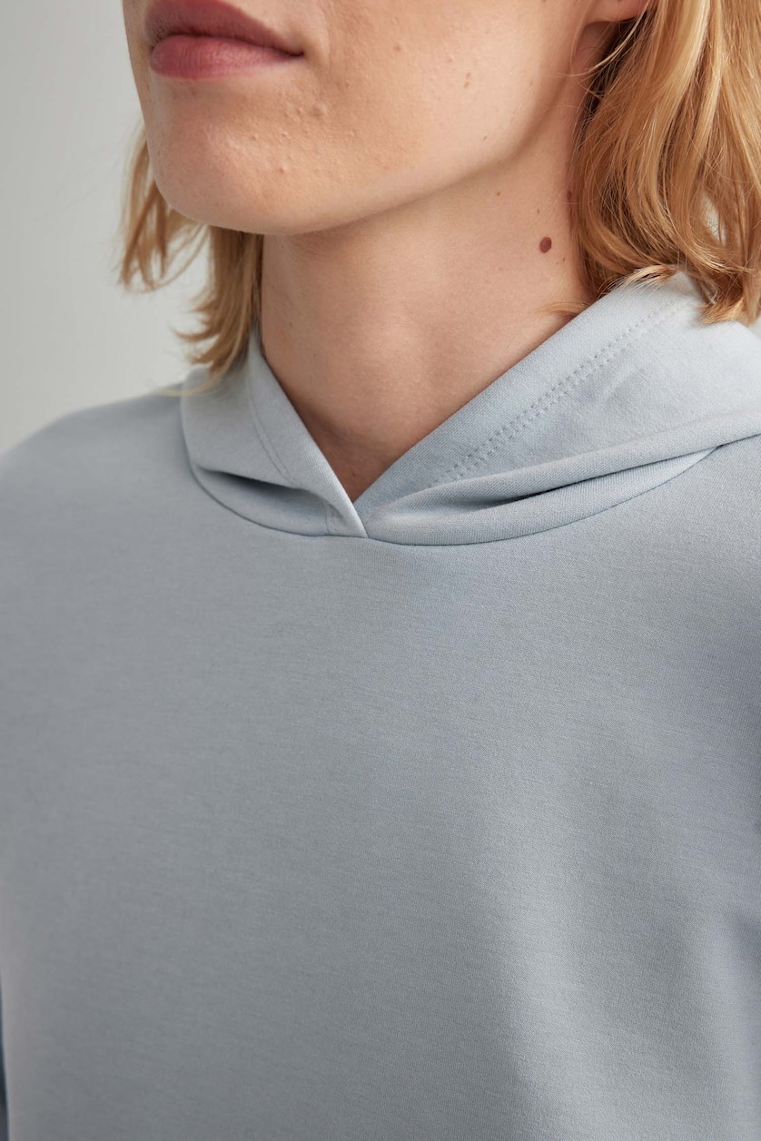 نساء رمادي فاتح Standard Fit Scuba Fabric Sweatshirt