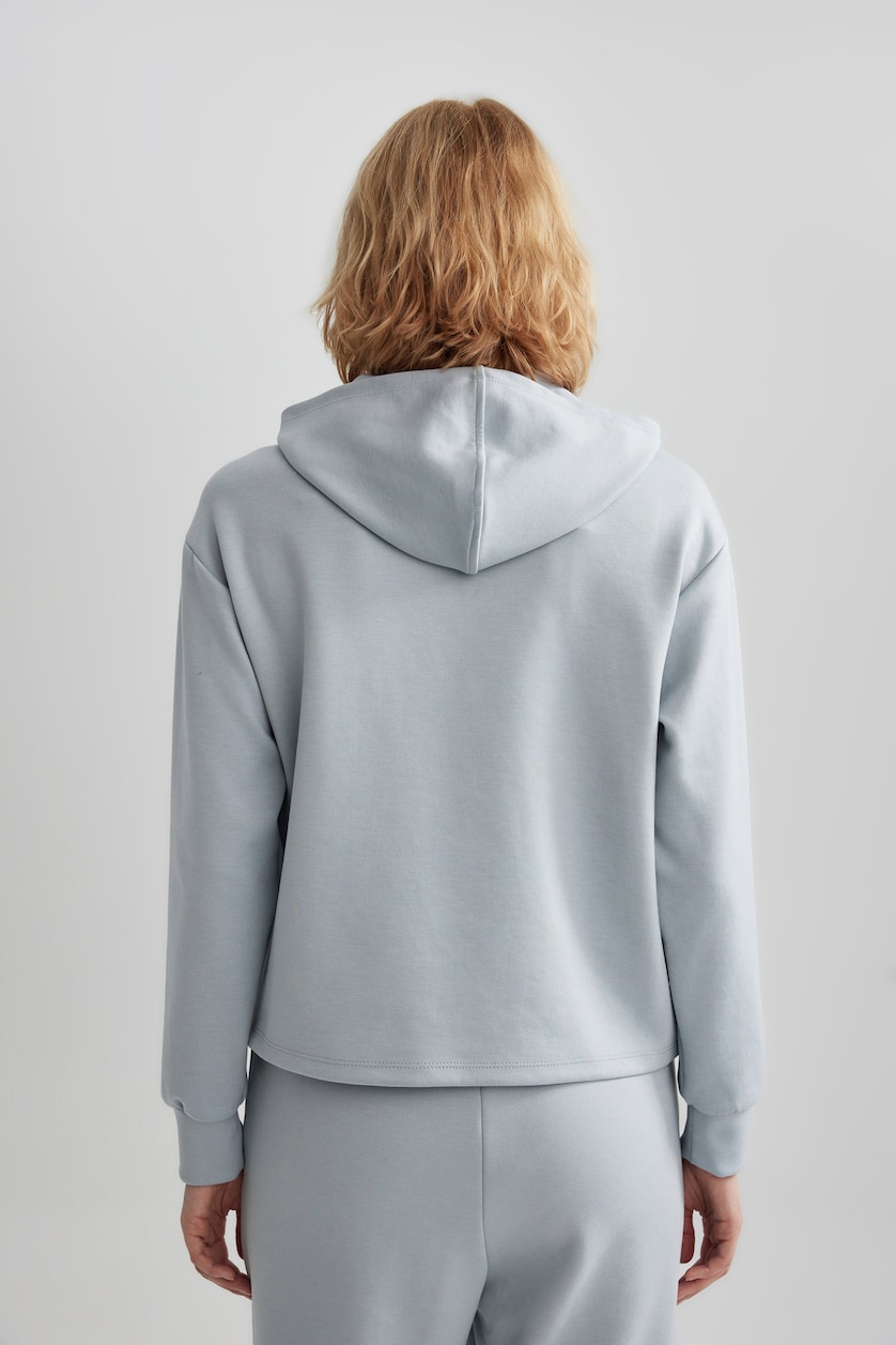 نساء رمادي فاتح Standard Fit Scuba Fabric Sweatshirt