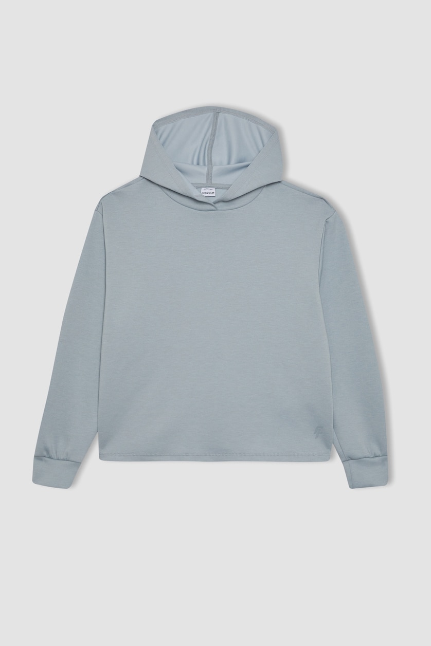 نساء رمادي فاتح Standard Fit Scuba Fabric Sweatshirt