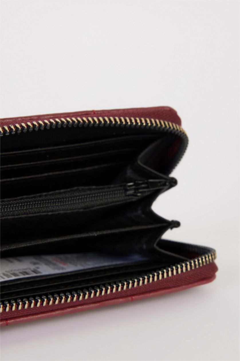 Kadın Bordo Kadın Suni Deri Cüzdan