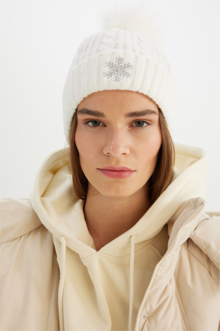 FEMME Blanc Bonnet Pour Femme