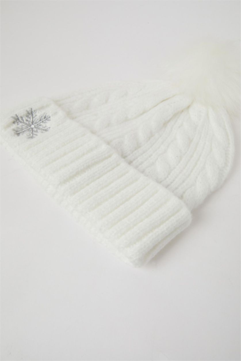 FEMME Blanc Bonnet Pour Femme