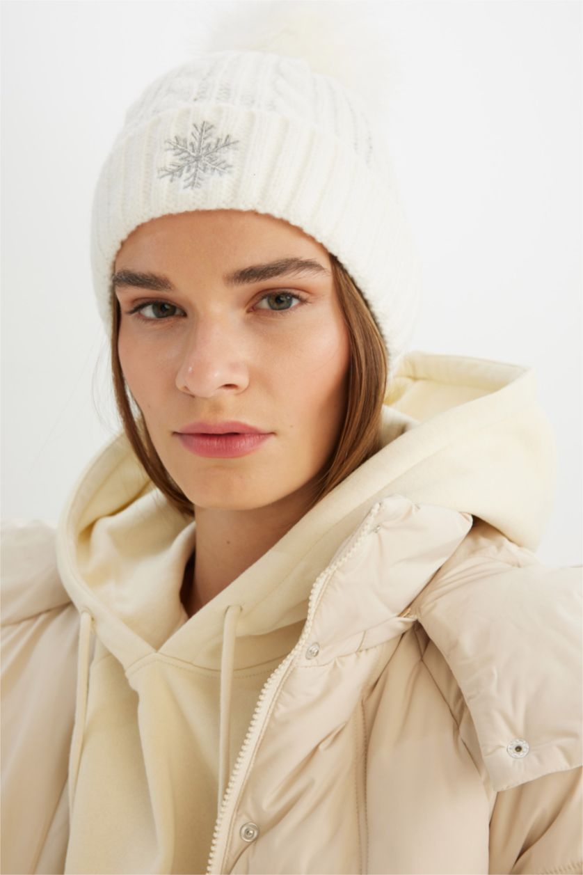 FEMME Blanc Bonnet Pour Femme