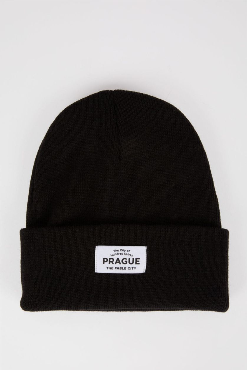 FEMME Noir Bonnet d'hiver