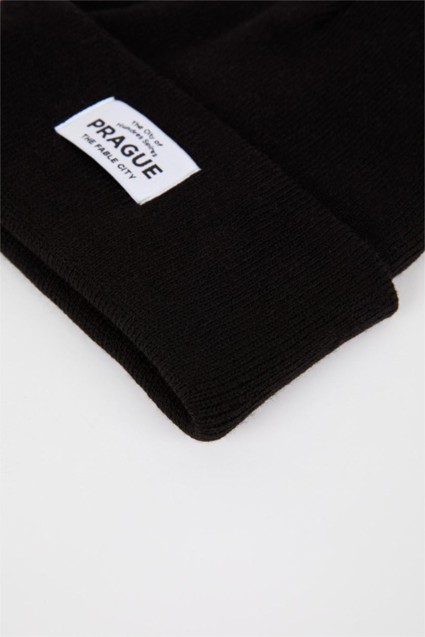 FEMME Noir Bonnet d'hiver