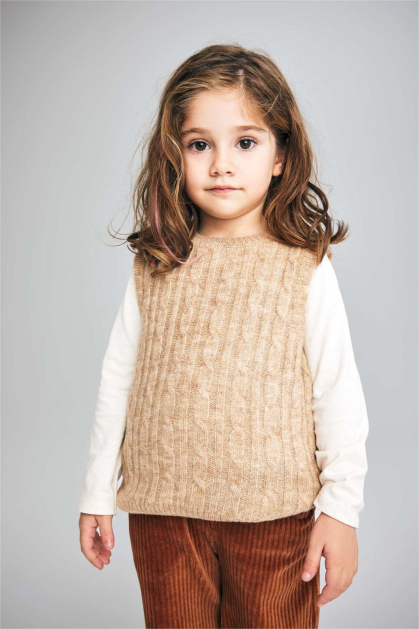 طفلة صغيرة بيج كارديجان بناتي قصة عادية بياقة مستديرة