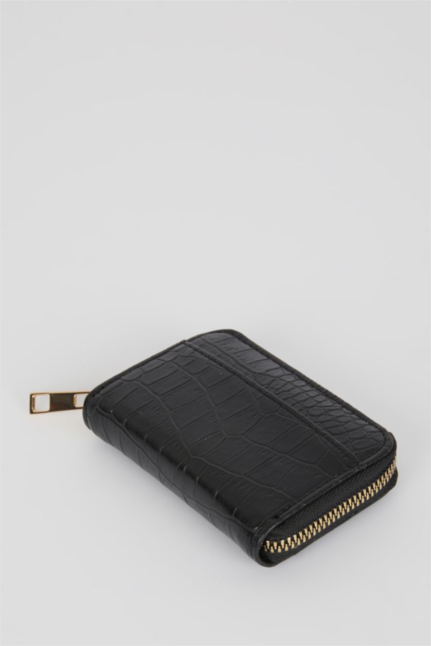 Kadın Siyah Kadın Suni Deri Bozuk Para Cüzdanı