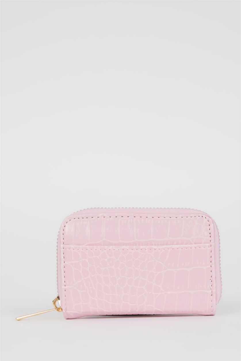 Kadın Açık Pembe Kadın Suni Deri Bozuk Para Cüzdanı