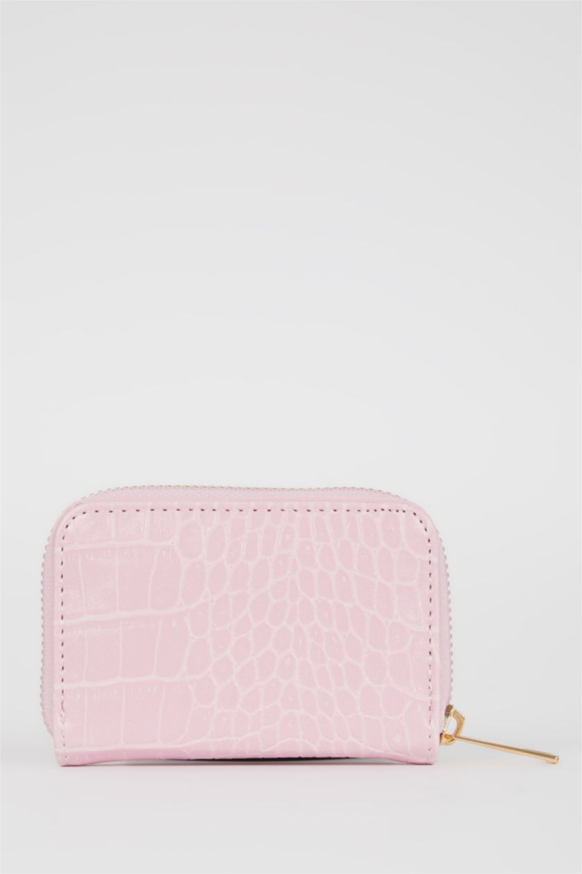 Kadın Açık Pembe Kadın Suni Deri Bozuk Para Cüzdanı