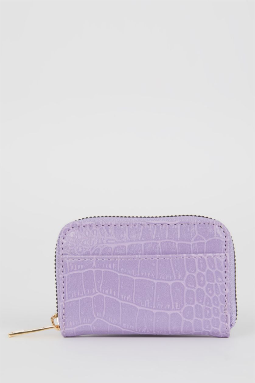 Kadın Lila Kadın Suni Deri Bozuk Para Cüzdanı