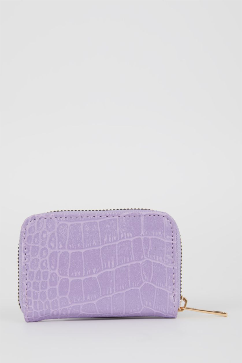 Kadın Lila Kadın Suni Deri Bozuk Para Cüzdanı