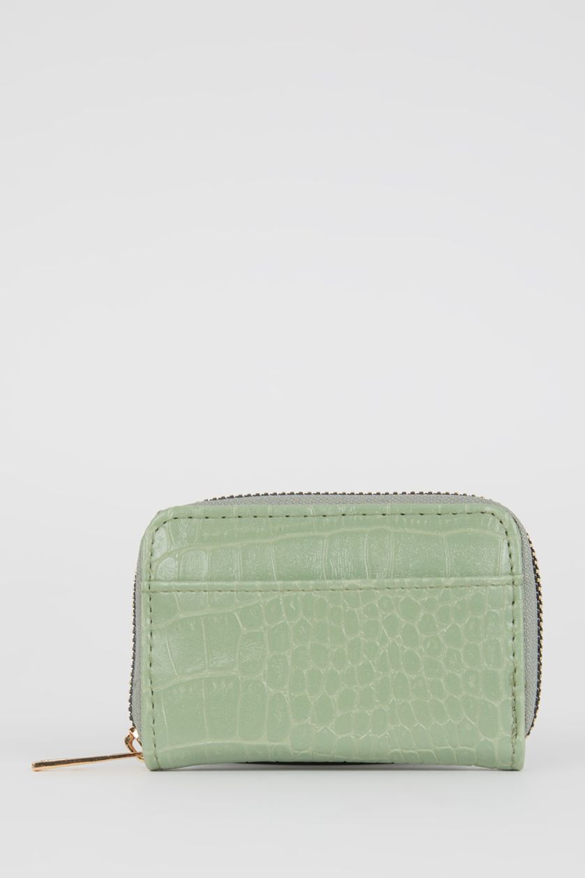 Woman Mint Women Faux Leather Wallet