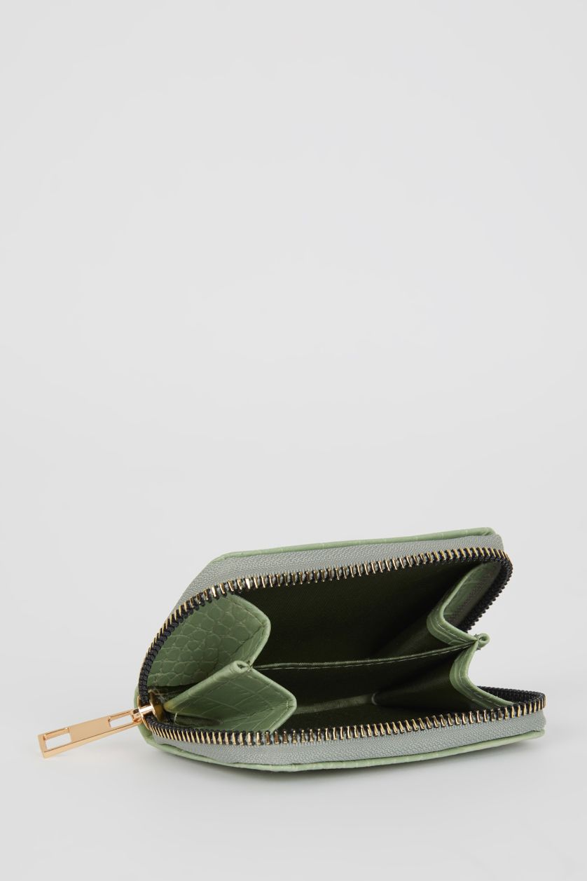 Woman Mint Women Faux Leather Wallet