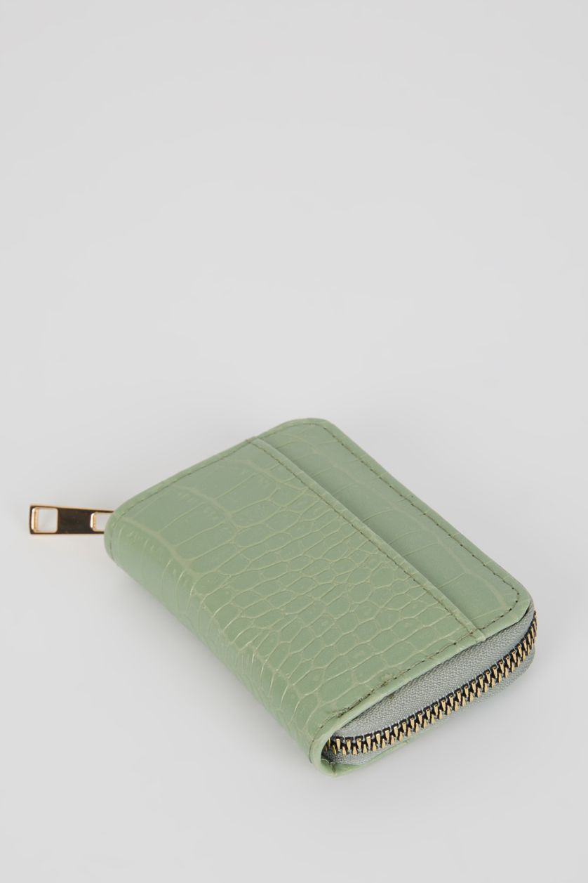 Woman Mint Women Faux Leather Wallet