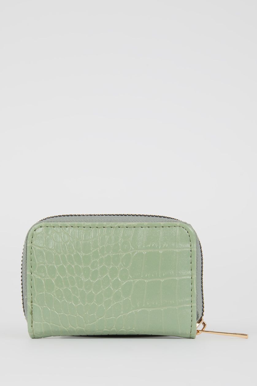 Woman Mint Women Faux Leather Wallet