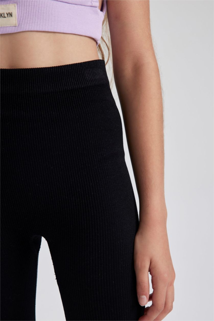 FILLES Noir Leggings Coupe Slim Pour Fille