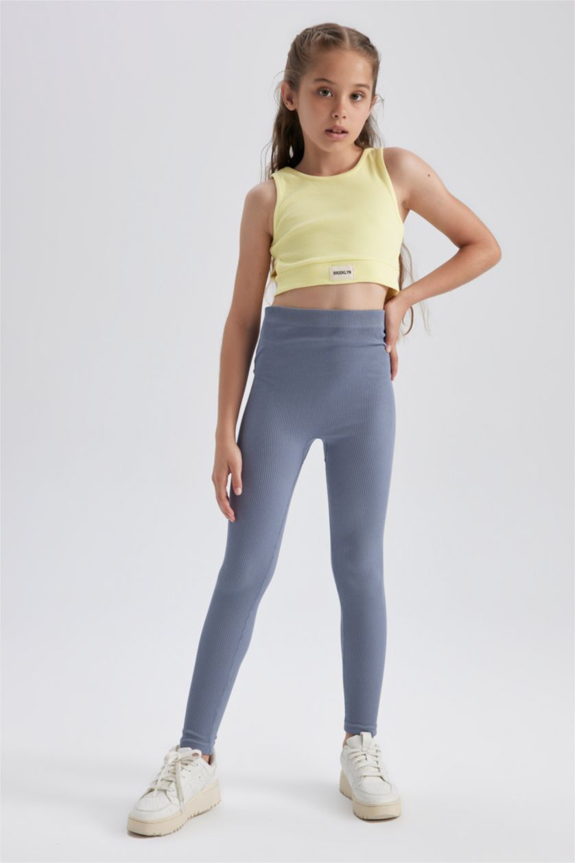 GIRLS & TEENS Grey Girl Slim Fit Leggings