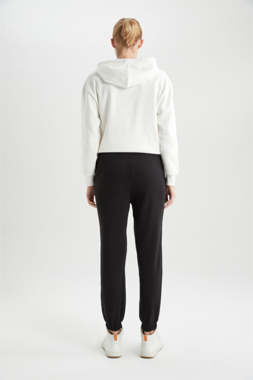 حريمي أسود بنطلون قصة عادية بجيب تقيل