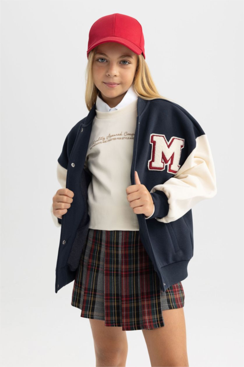 GIRLS & TEENS NAVY Oversize Fit Cardigan