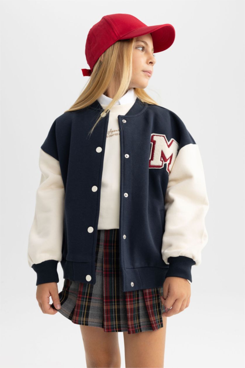 GIRLS & TEENS NAVY Oversize Fit Cardigan