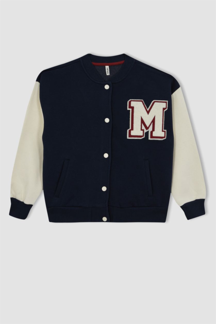 GIRLS & TEENS NAVY Oversize Fit Cardigan