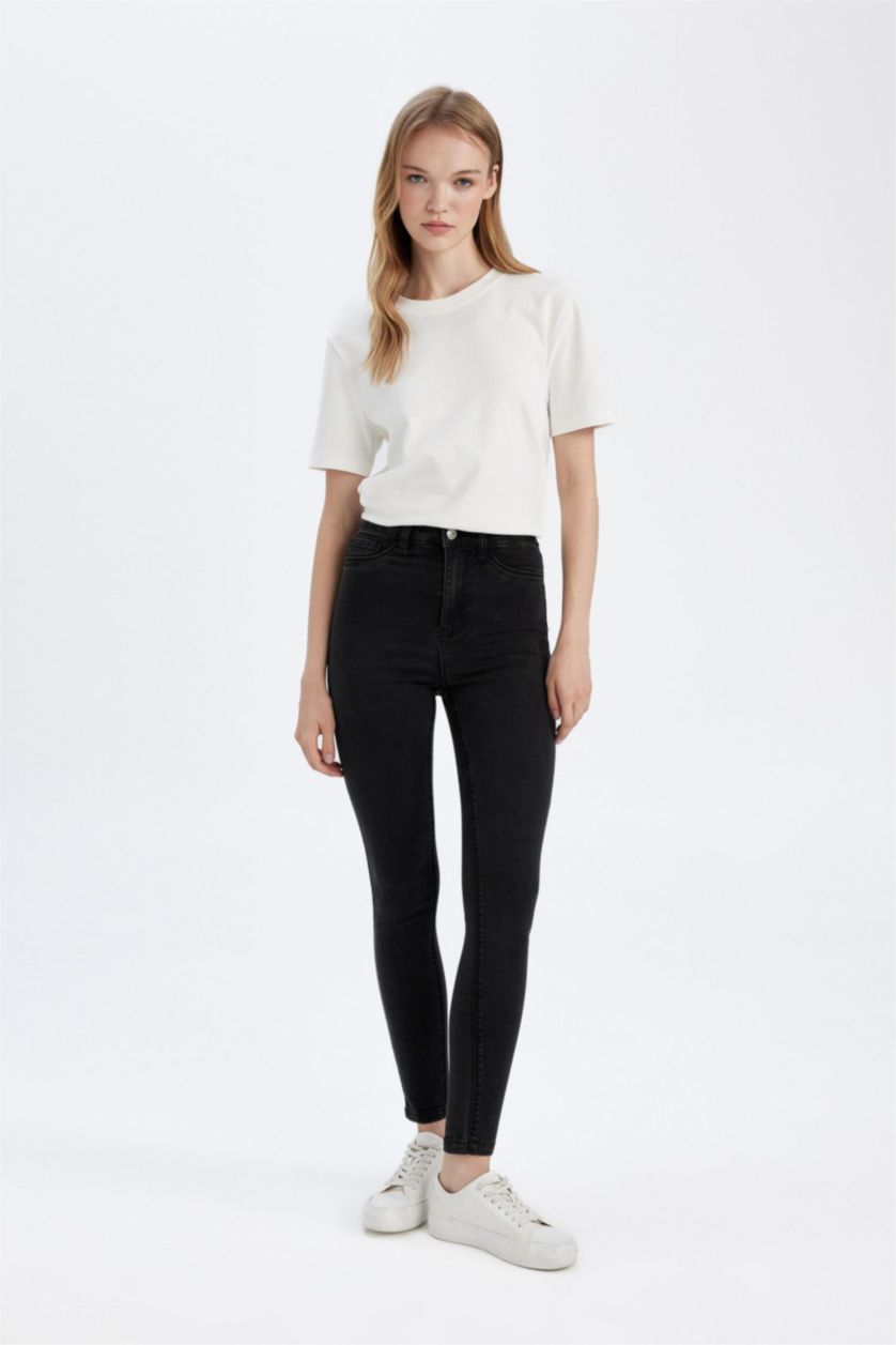 Әйелдерге Антрацит деним Шалбар