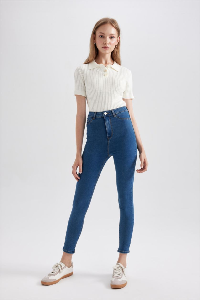 FEMME Bleu High Waist Trousers