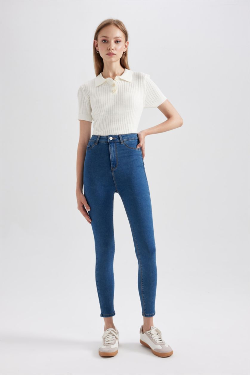 FEMME Bleu High Waist Trousers