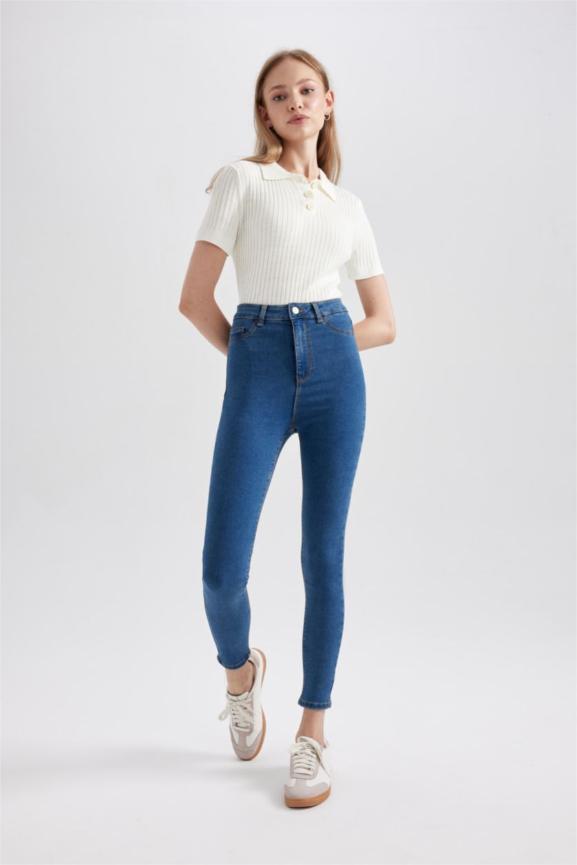 FEMME Bleu High Waist Trousers