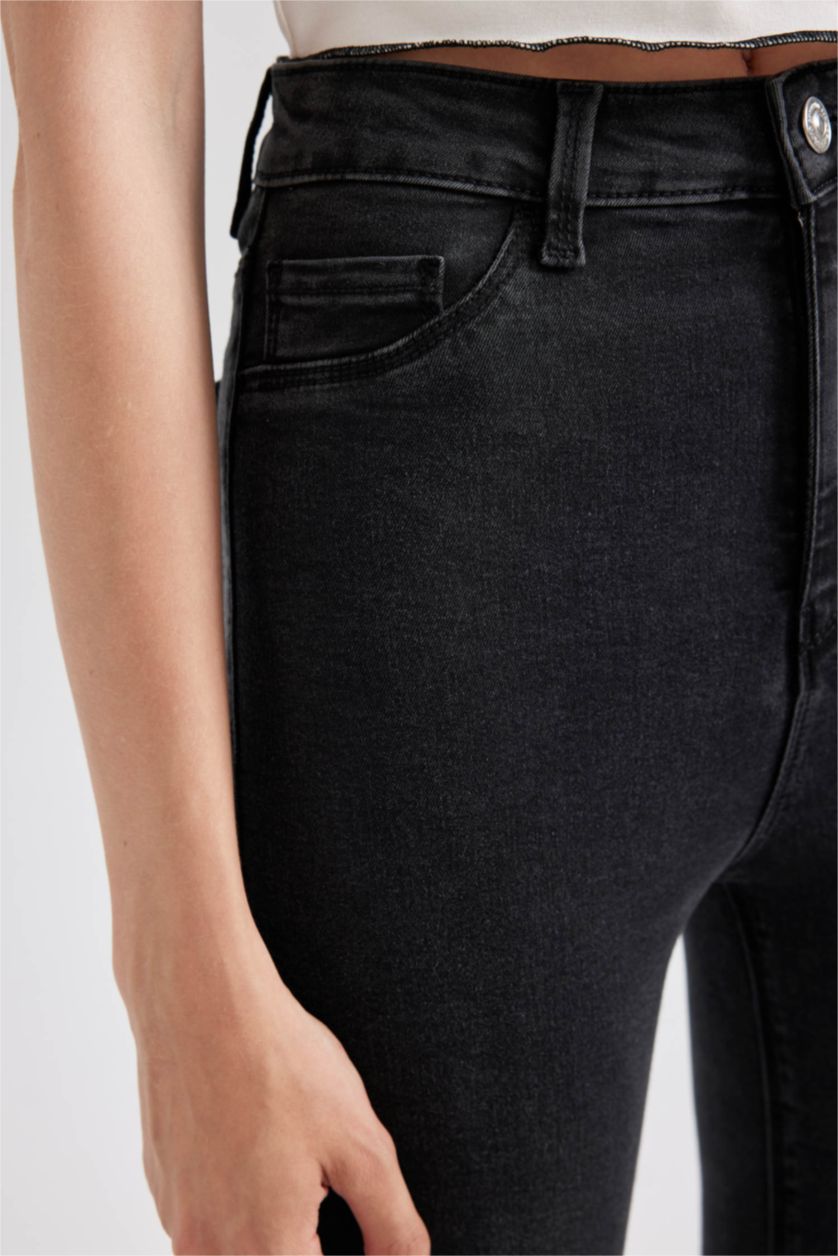 WOMAN Anthracite High Waist Long Length Jeans