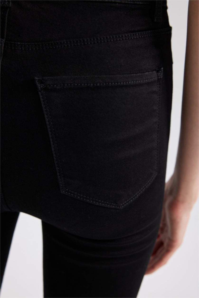 WOMAN Black High Waist Long Length Jeans