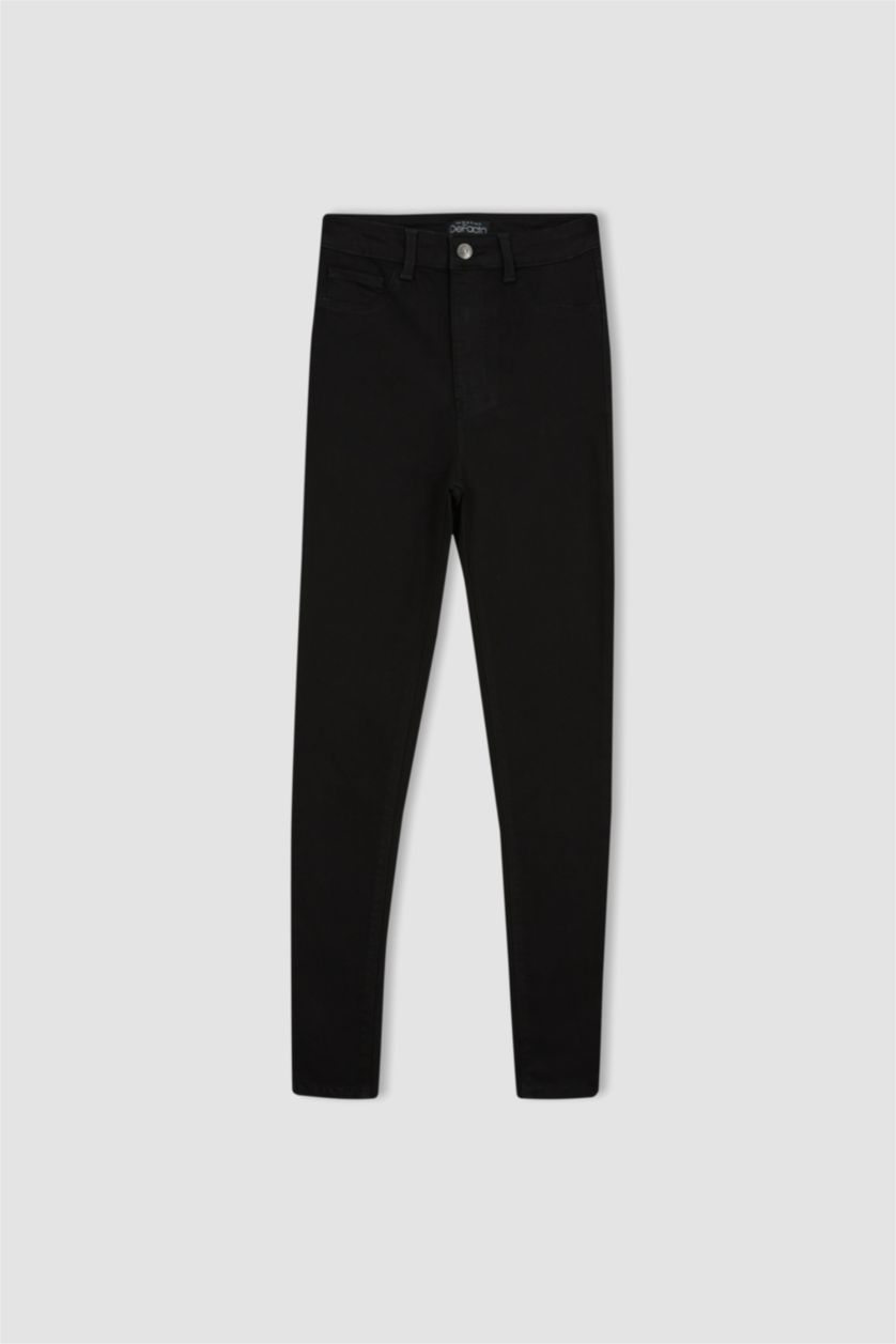 WOMAN Black High Waist Long Length Jeans