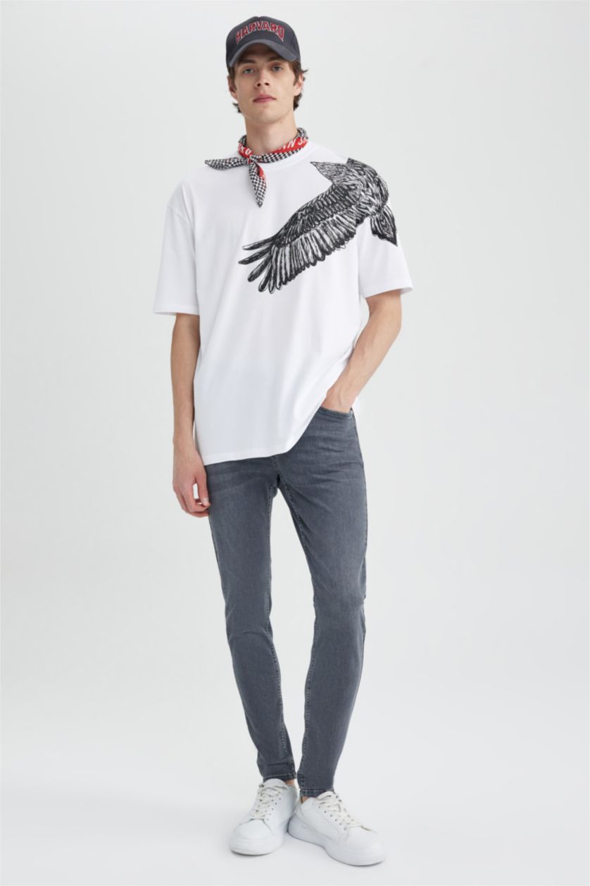 MAN Grey Super Skinny Fit Slim Fit Normal Waist  Jeans