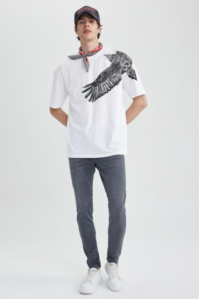 MAN Grey Super Skinny Fit Slim Fit Normal Waist  Jeans