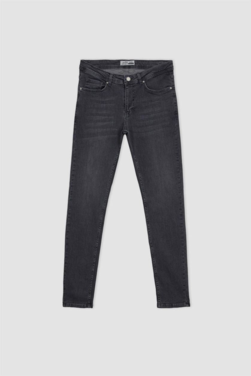 MAN Grey Super Skinny Fit Slim Fit Normal Waist  Jeans